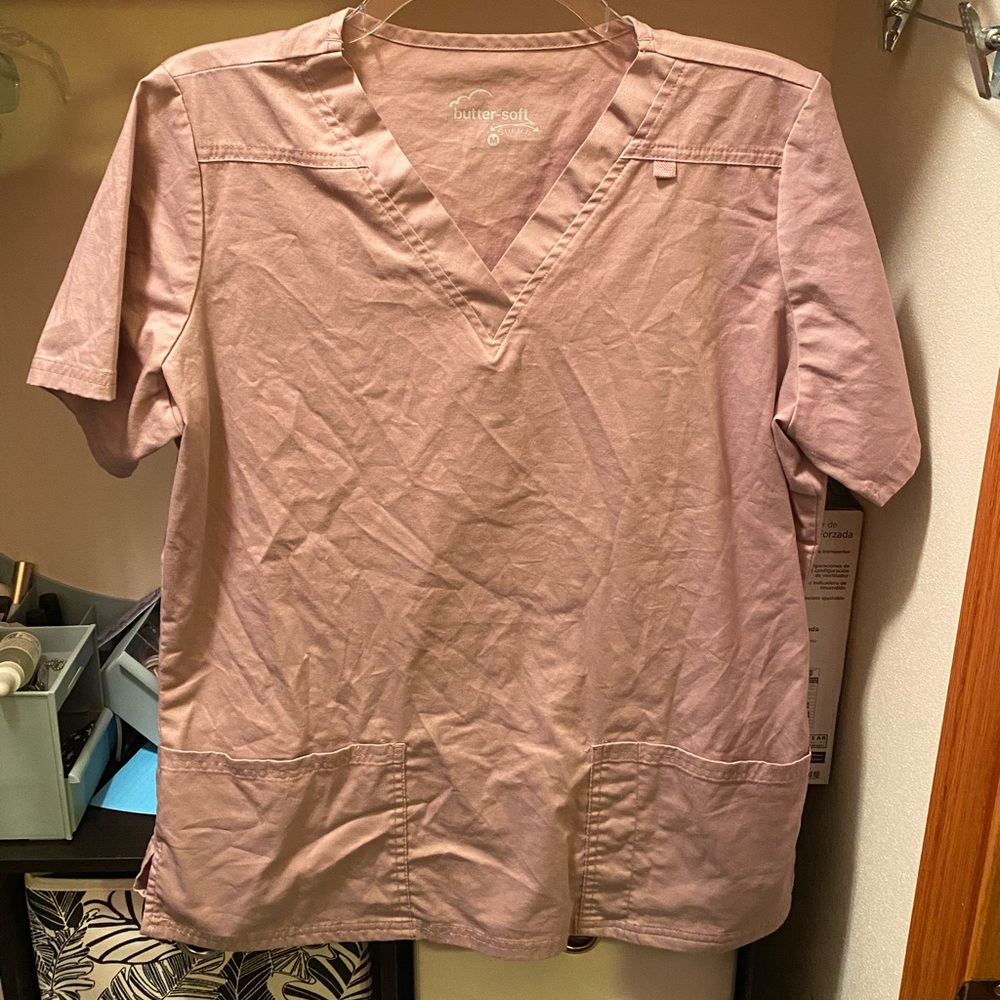 Mauve/Light Pink Scrub Set